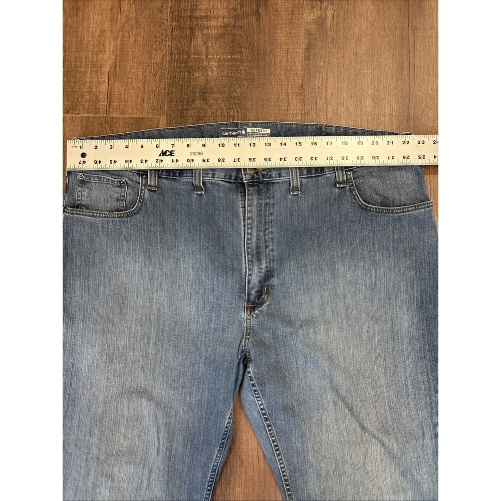 Carhartt Rugged Flex Relaxed Fit Jeans Men's 46x30 Shrunk Denim Pants BD2804-M